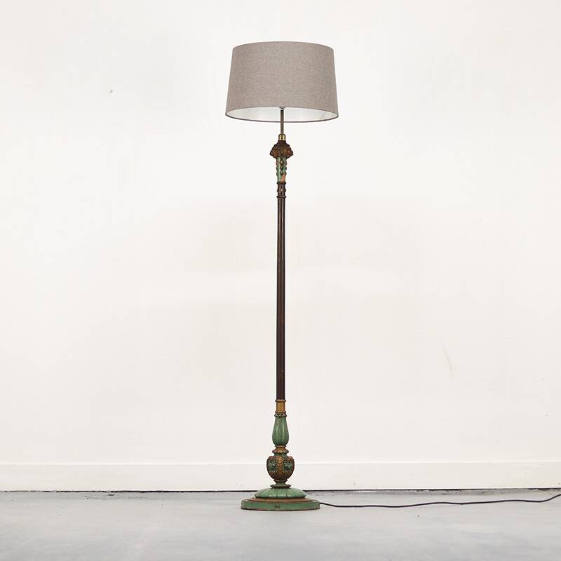 Standing antique English floor lamp