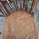 Antique set of 6 farmhouse patinated oak dining chairs, 19th century