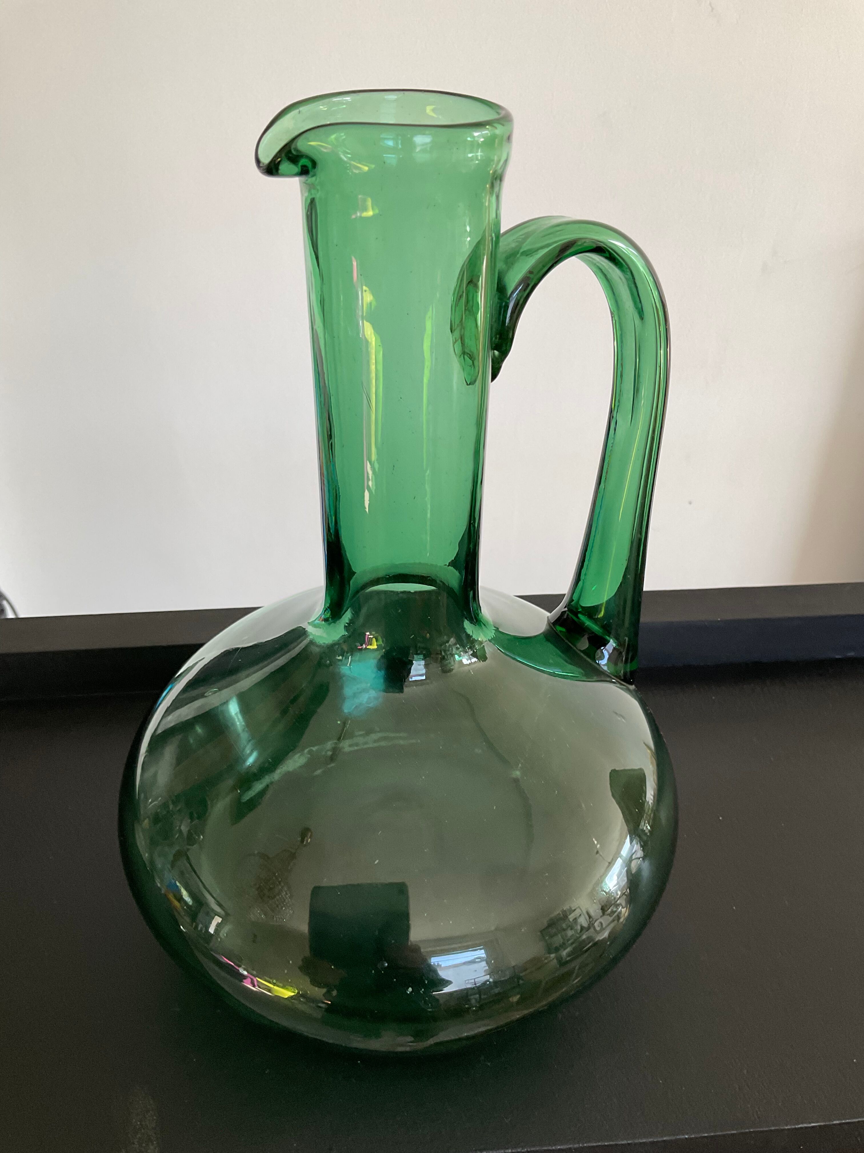 Vintage decanter bottle in blown glass 70s