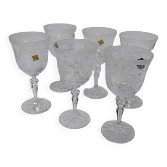 Polish crystal wine glasses 90s