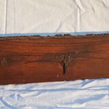Hook 3 hooks in carved teak from Kerala