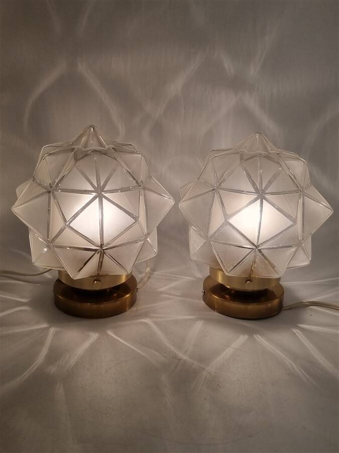 Pair of star wall lights