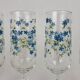 5 Arcopal Myosotis Veronica champagne flutes