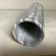 Roll vase in grey and white marble