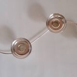 4-light silver metal candle holder