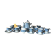 English stoneware tea service denby england 12 pale blue and white castille model