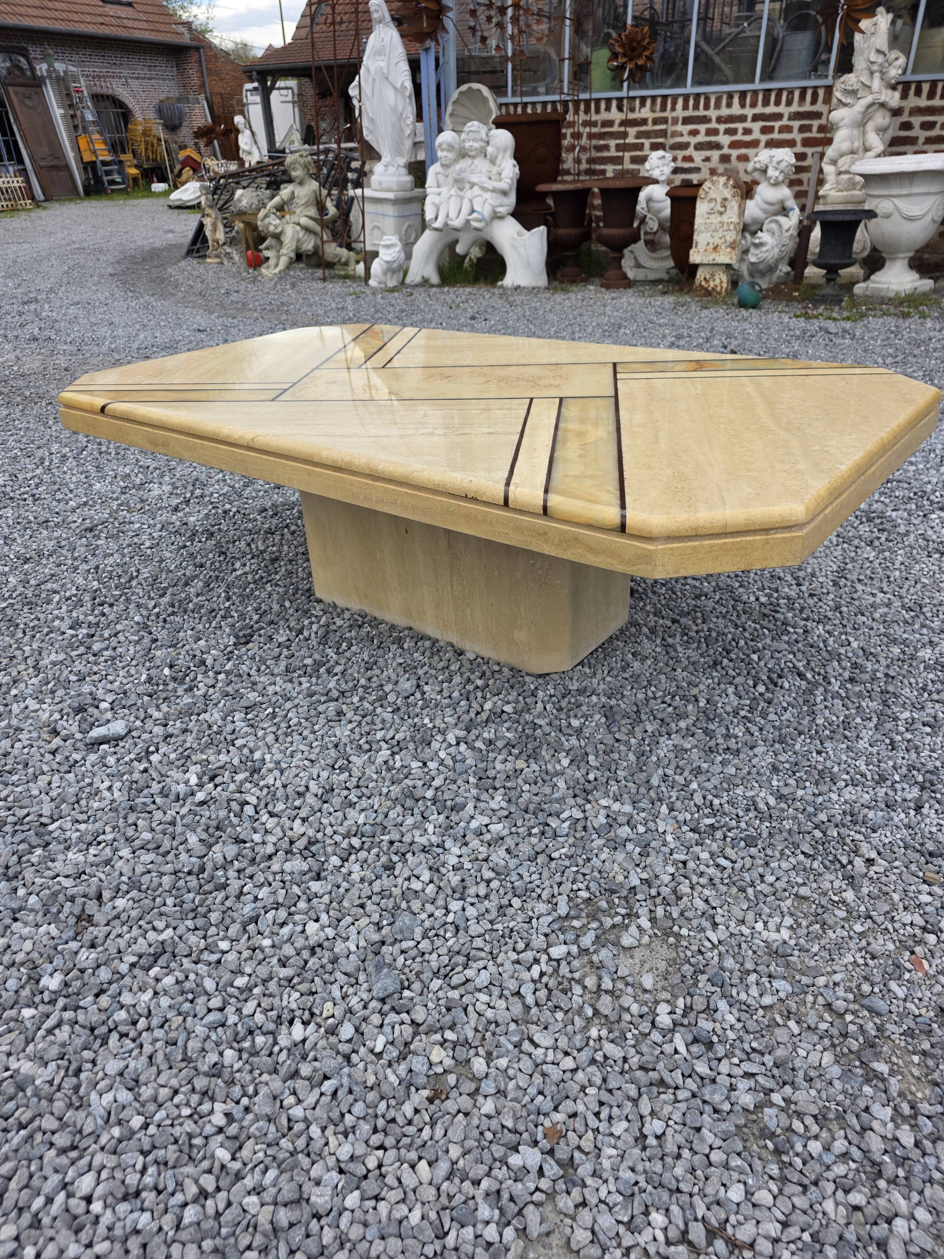 Travertine coffee table from the 70s/80s.