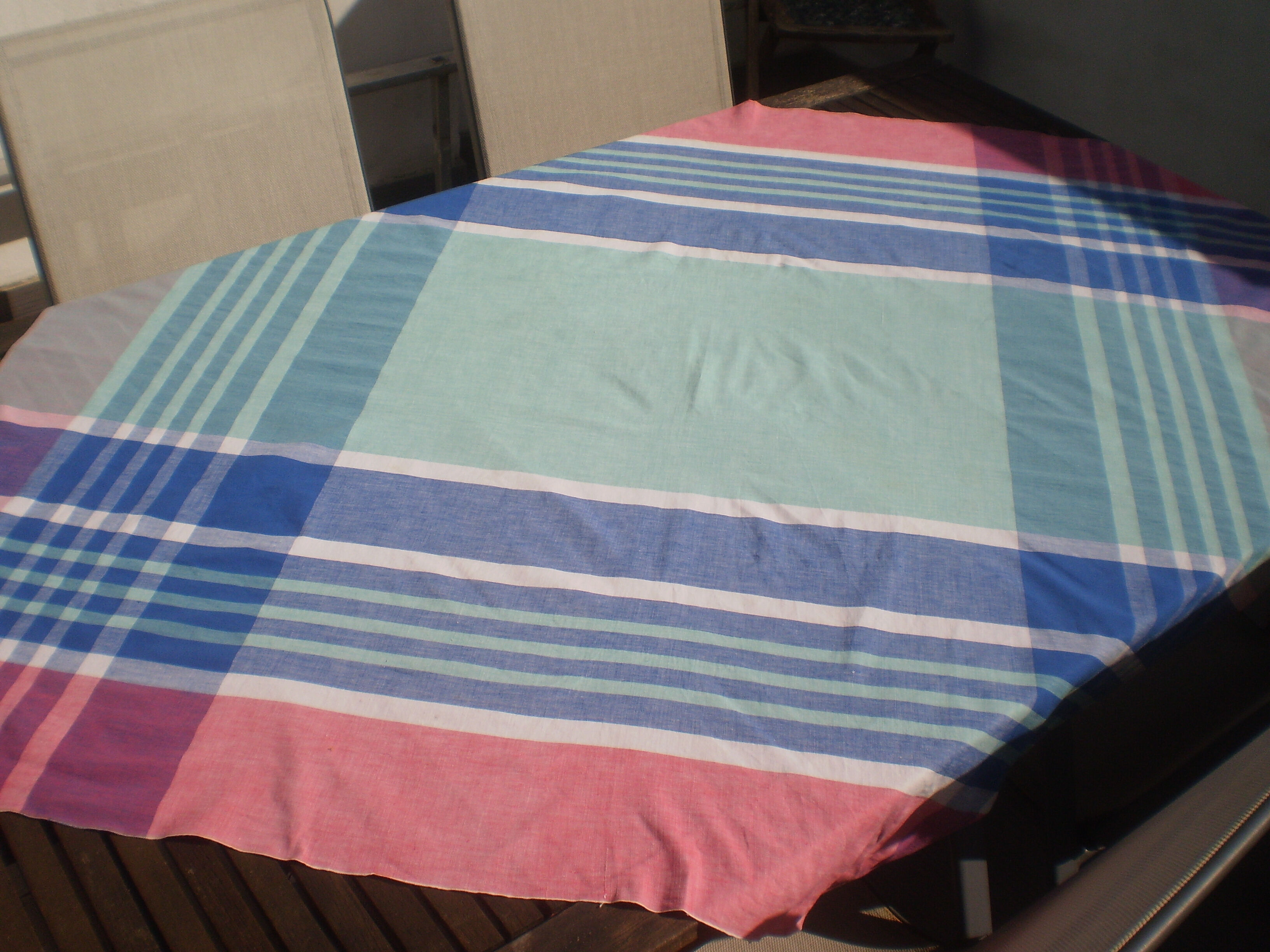 Vintage cotton square table cloth 60-70s