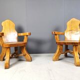 Vintage brutalist armchair, 1960s