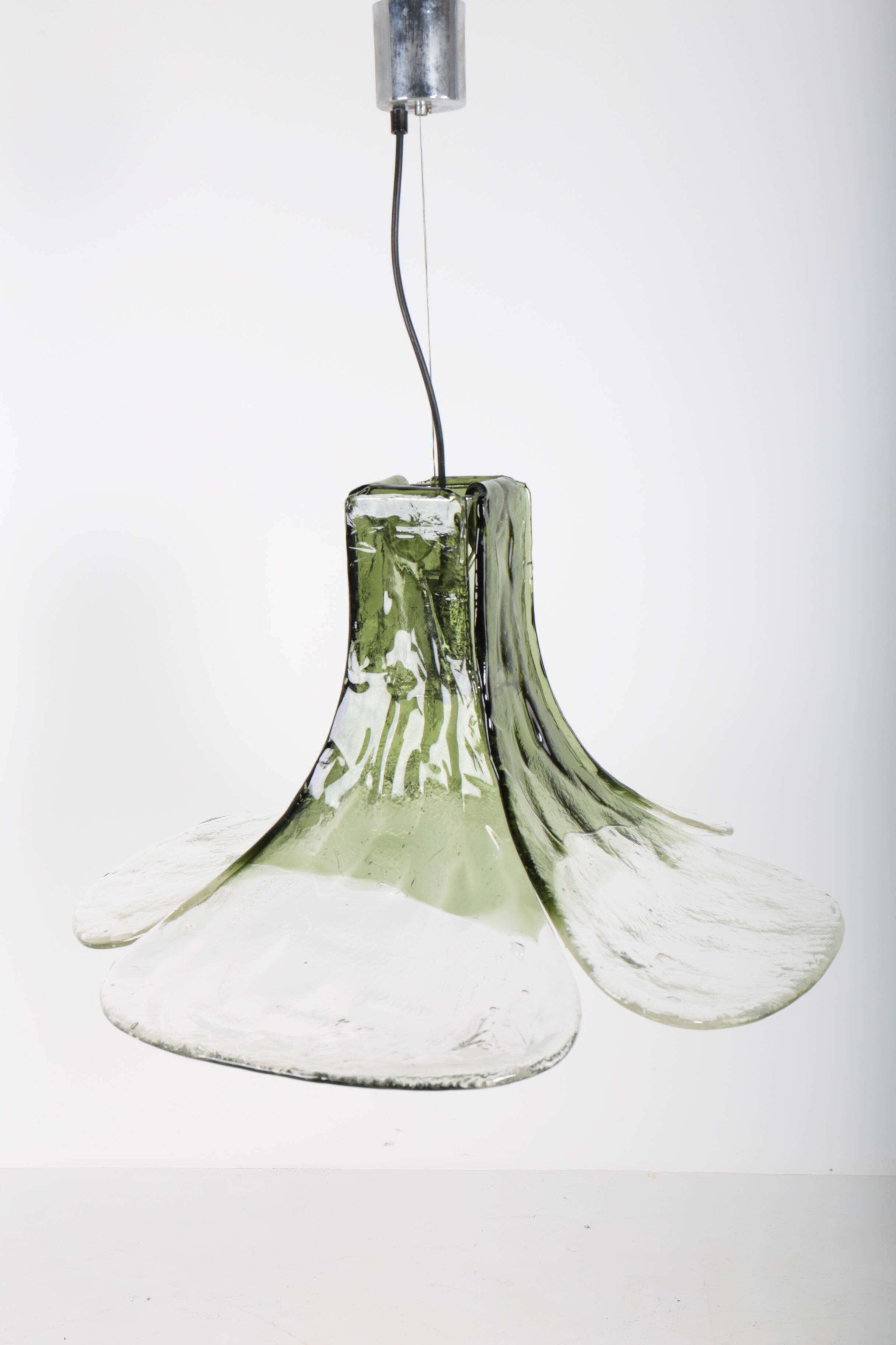 LS 185 pendant light by Carlo Nason for Mazzega, Italy, 1970s