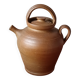Vintage handmade brown glazed stoneware gargoulette.