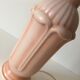 Pink ceramic lamp patinated way
