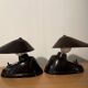 Pair of Bauhaus style Bakelite lamps/wall lights