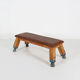 Industrial leather bench