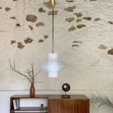 Vintage double opaline pendant lamp