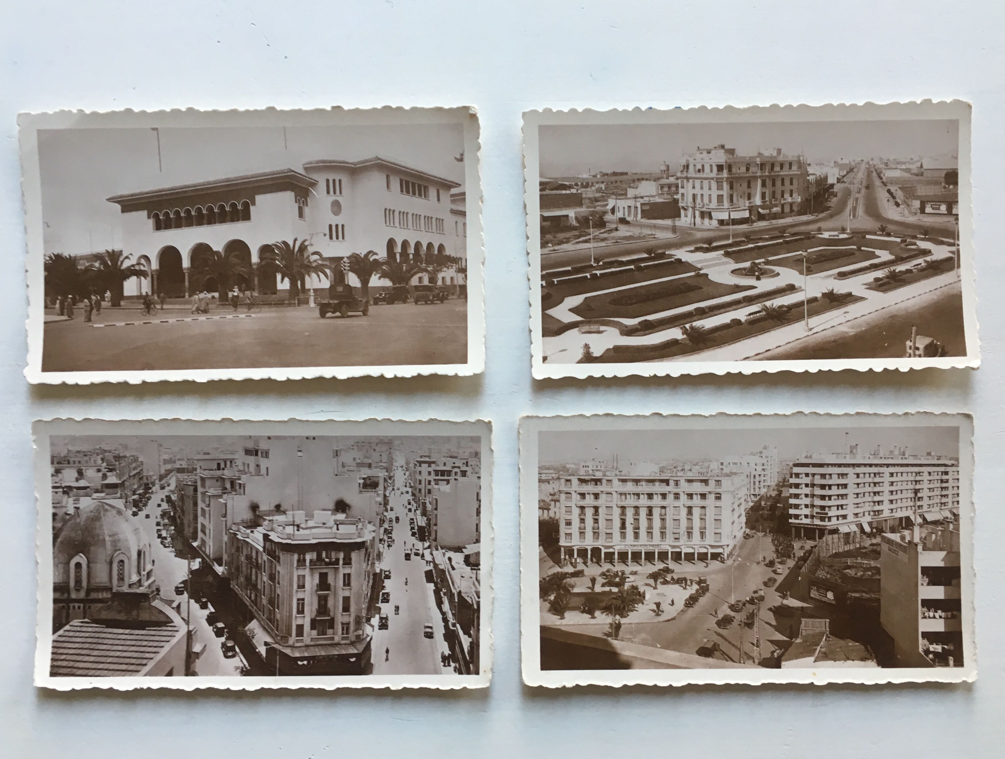 Set of 4 silver photos Casablanca 30s