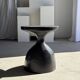 Sexy Neck - Solid wood side table (monoxyle) in organic shape colour