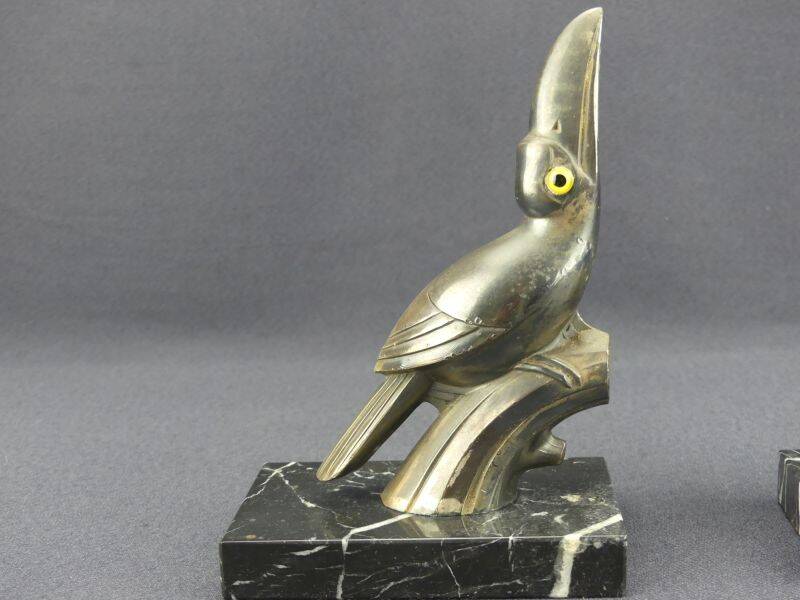 Pair of Art Deco toucan bookends