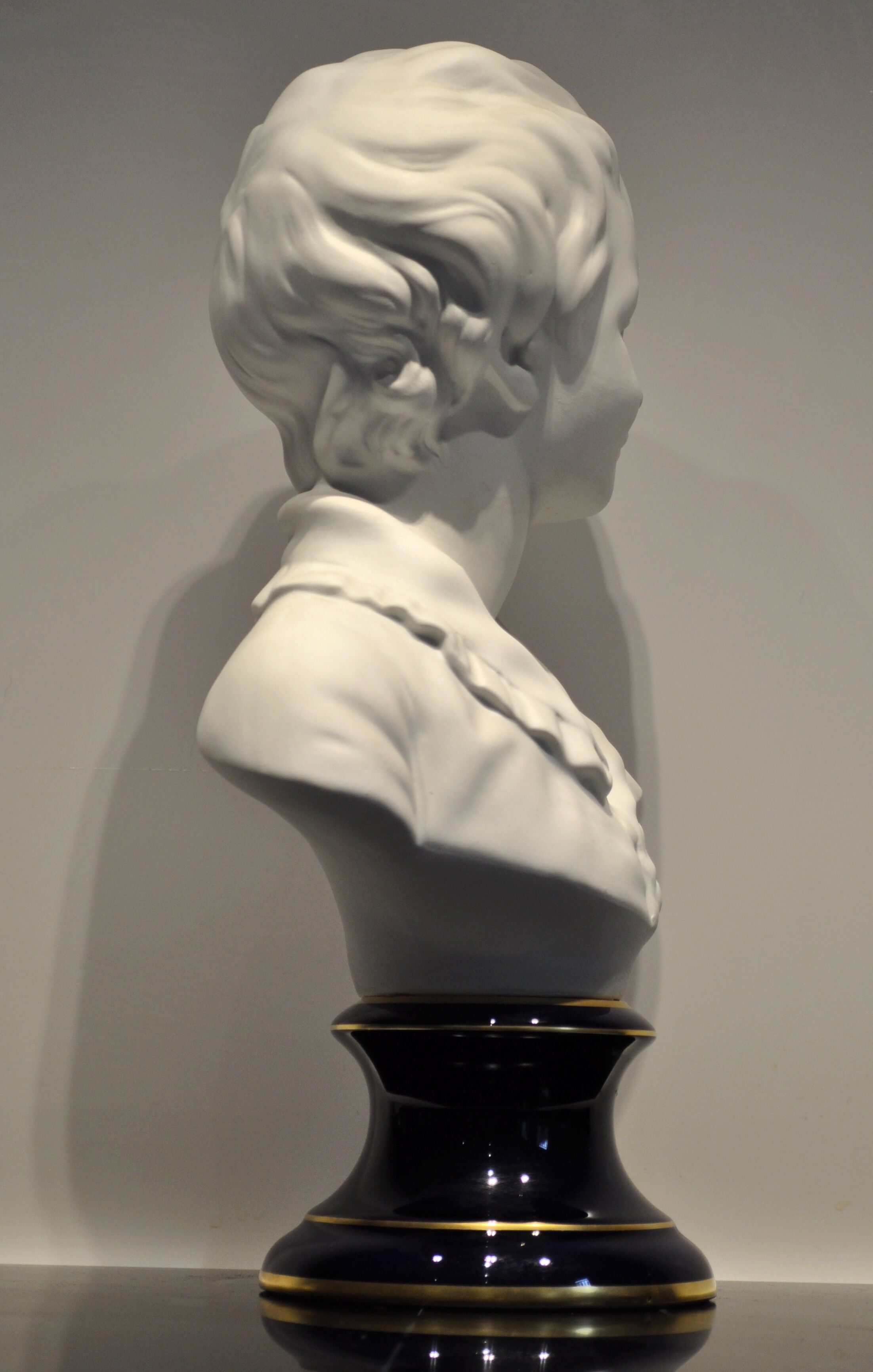 Bust boy after Houdon signed Tharaud Limoges