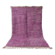 Large Beni Ouarain Rug Purple Fuchsia, Unique Texture, Handmade 3x2M