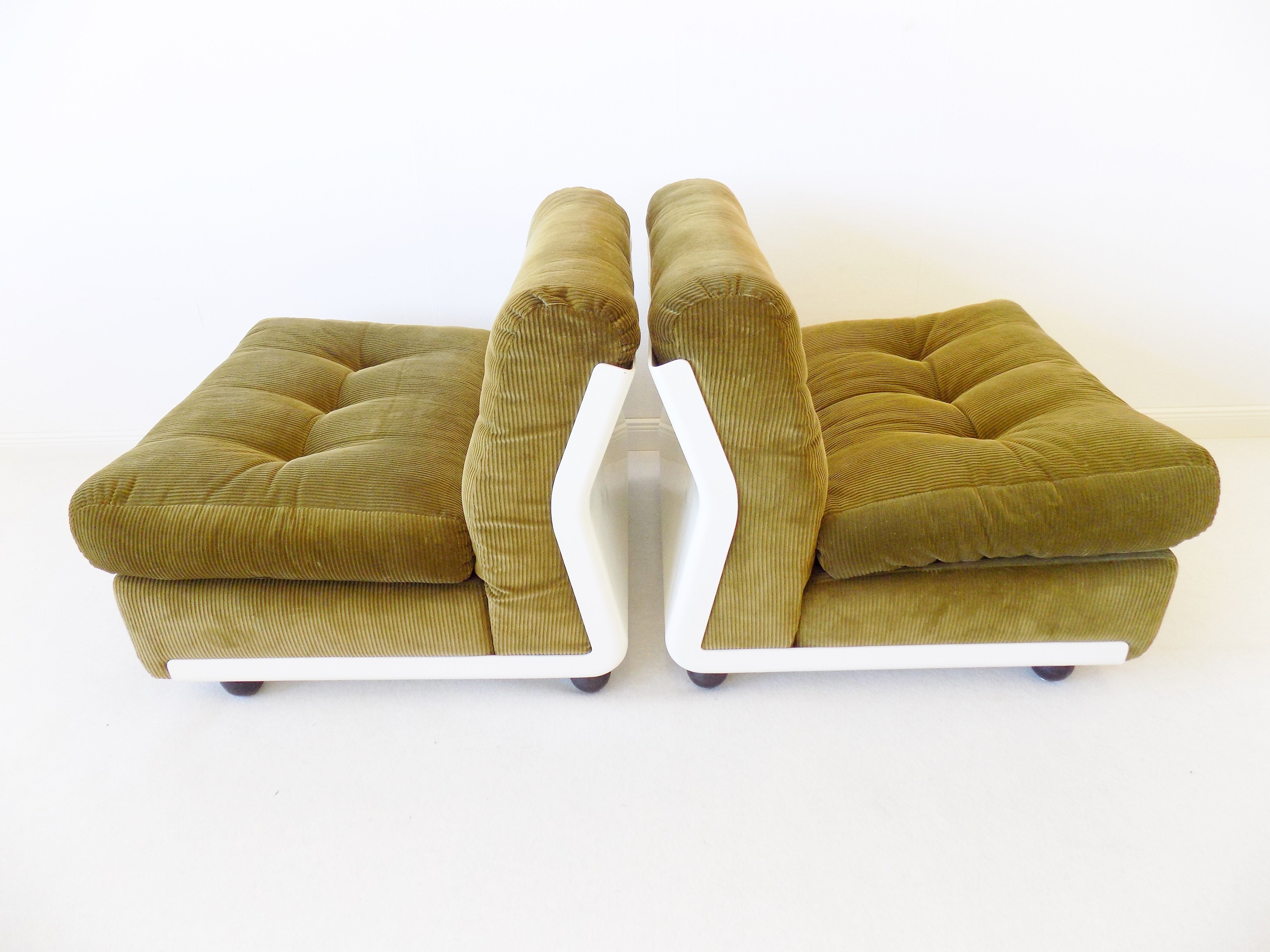 C&B Italia Amanta set of 2 lounge chairs by Mario Bellini 70s