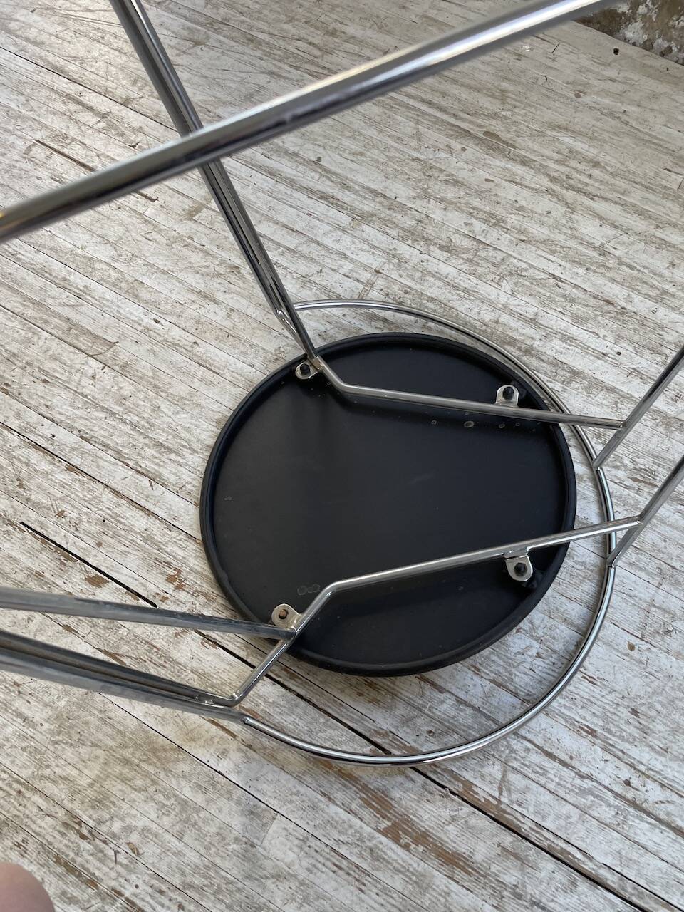 Set of 5 high stools "silver moon" Pascal Mourgue