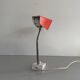 Table lamp with a red metal head, 1960, Germany