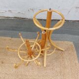 parrot coat rack, light wood