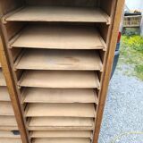 50s double curtain filing cabinet