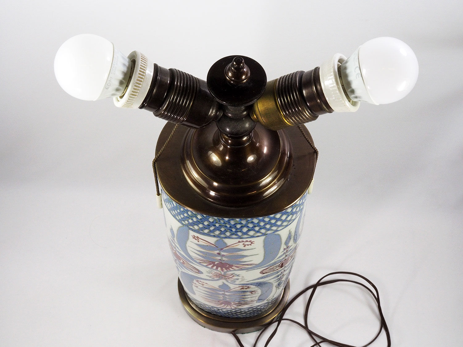 Mid-Century Ceramic Lamp by Marianne Johnson Hansen for Aluminia Faience