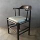 Desk armchair in wood and skai