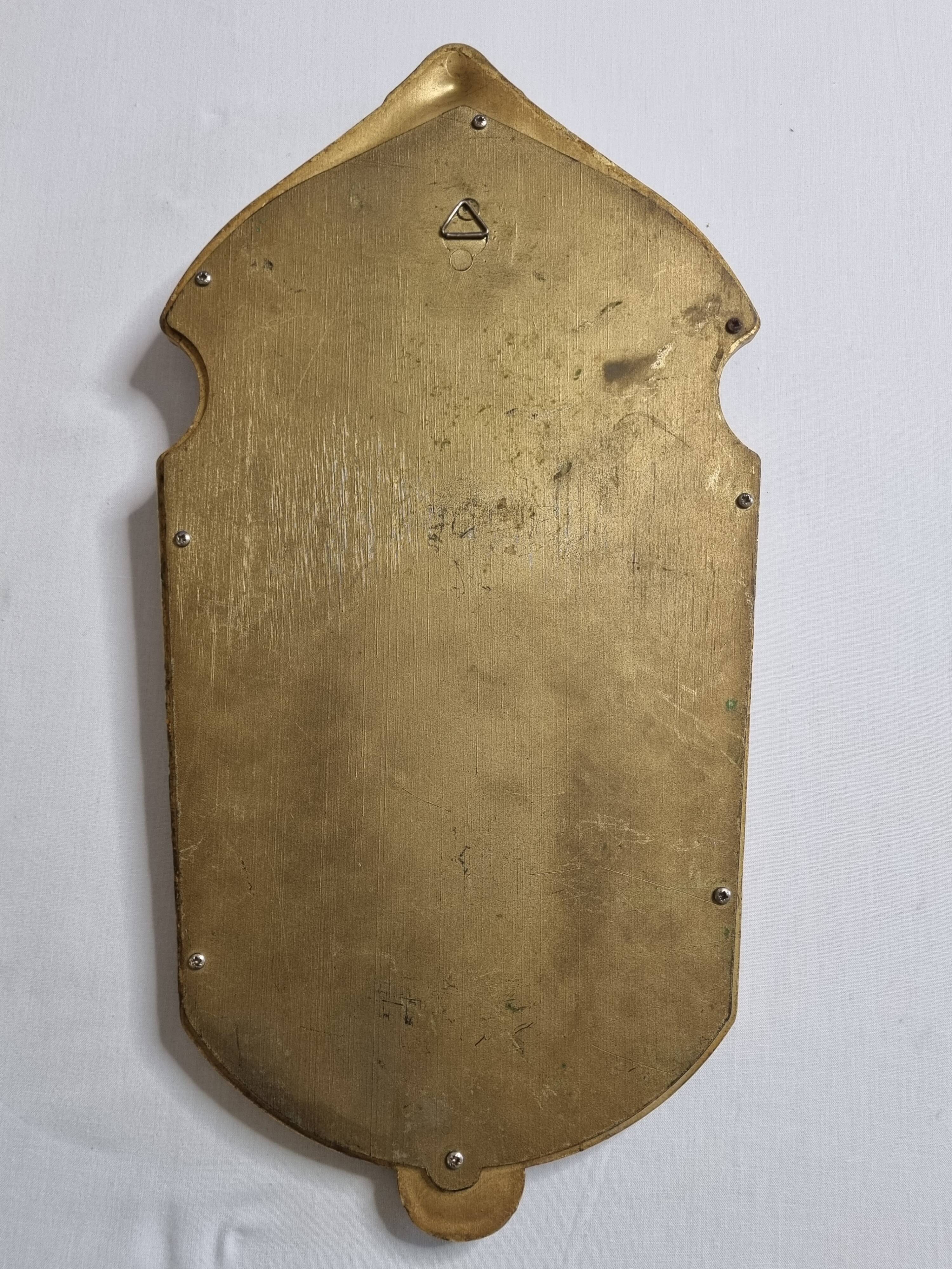 Antique gilded mirror in Louis XVI style with shell decoration 42 x 21 cm