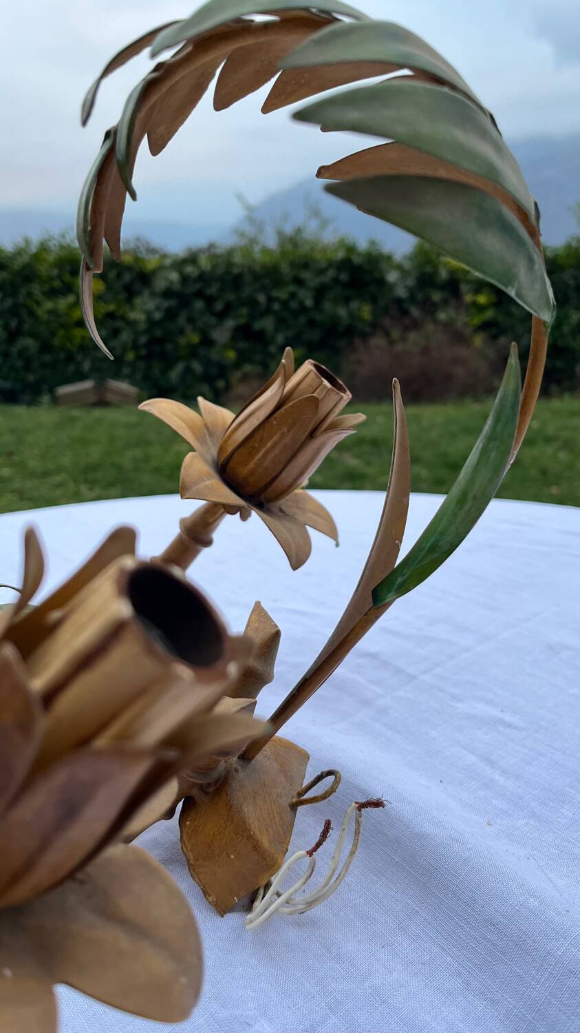 Pair of metal wall lights from the 60s/70s