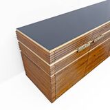 Mid-century Modern Italian Brass and Teak Sideboard, 1970s