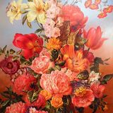 Floral painting by Gyula Siska, 20th century