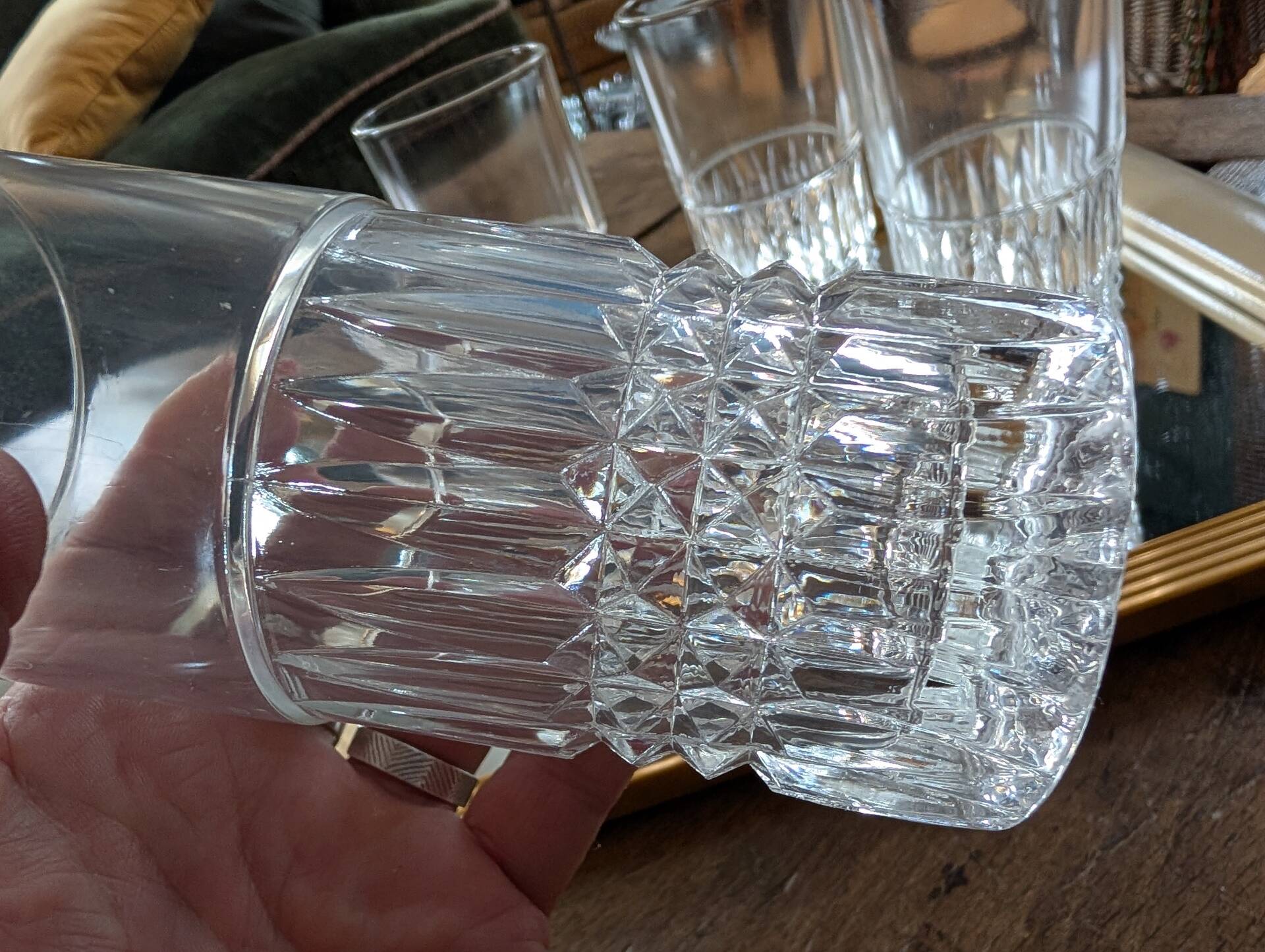Set of four long drink glasses – 1970s