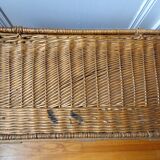 Ancient rattan wicker trunk