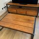TV unit + coffee table in teak and metal
