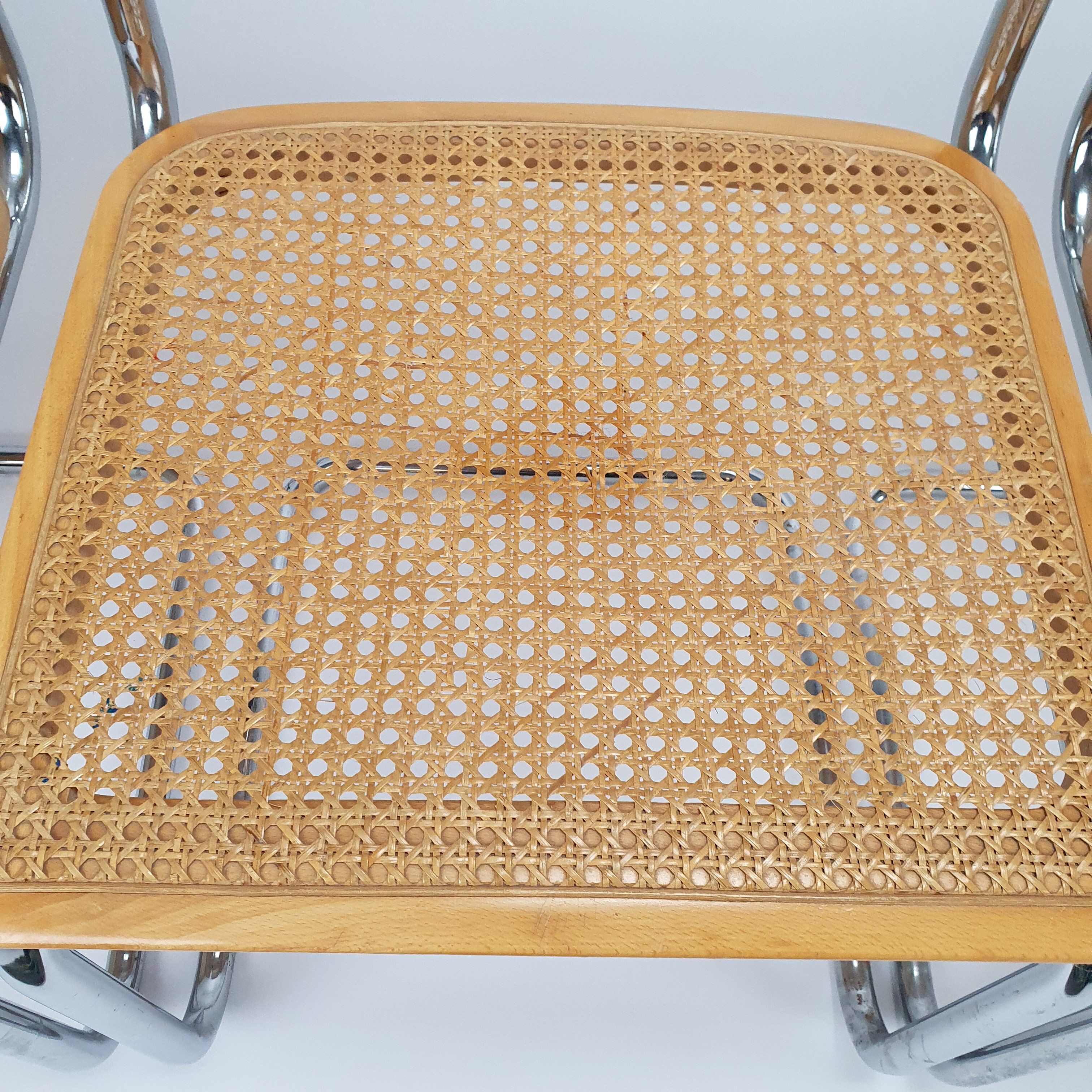 4 chairs cesca by Marcel Breuer, italy, 1970s