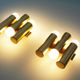 Set of 2 Brass Tubular Sconces Sciolari by SA Boulanger