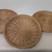 Set of 3 Vintage Rattan Baskets