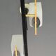 Lustre 4 black and gold metal Arlus fires - 1950