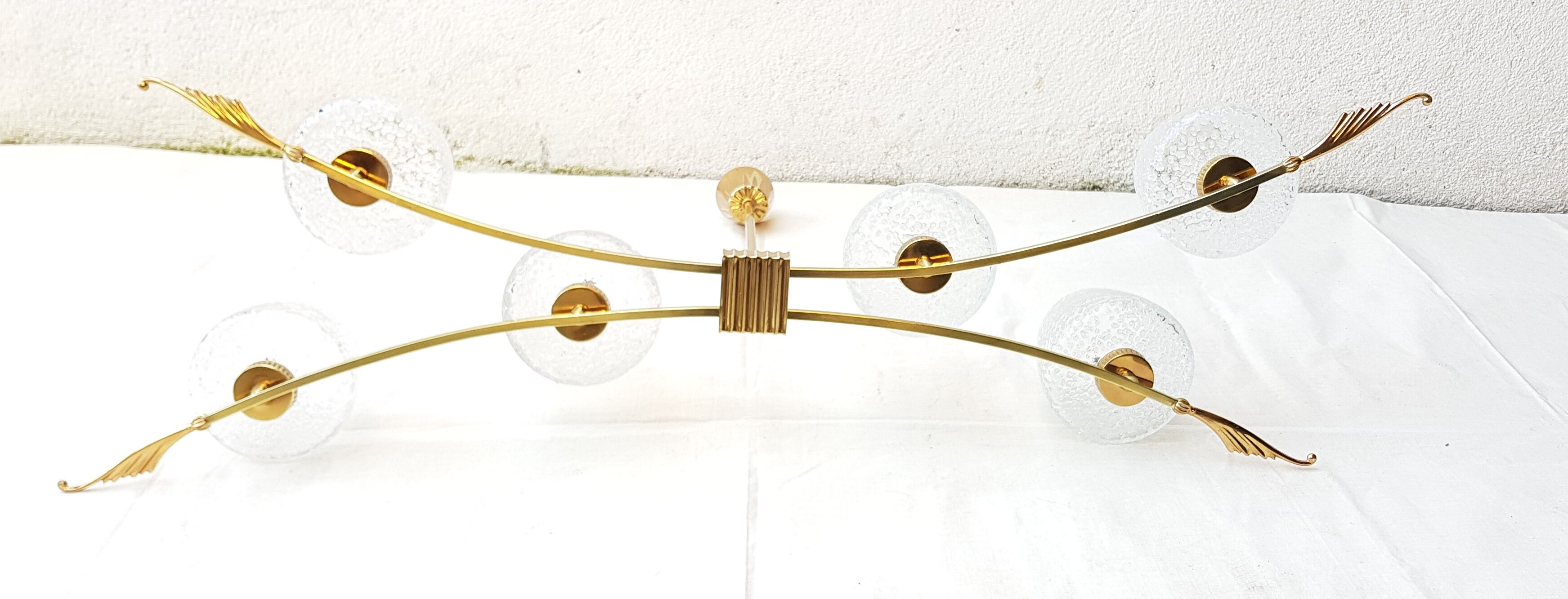 Large brass chandelier