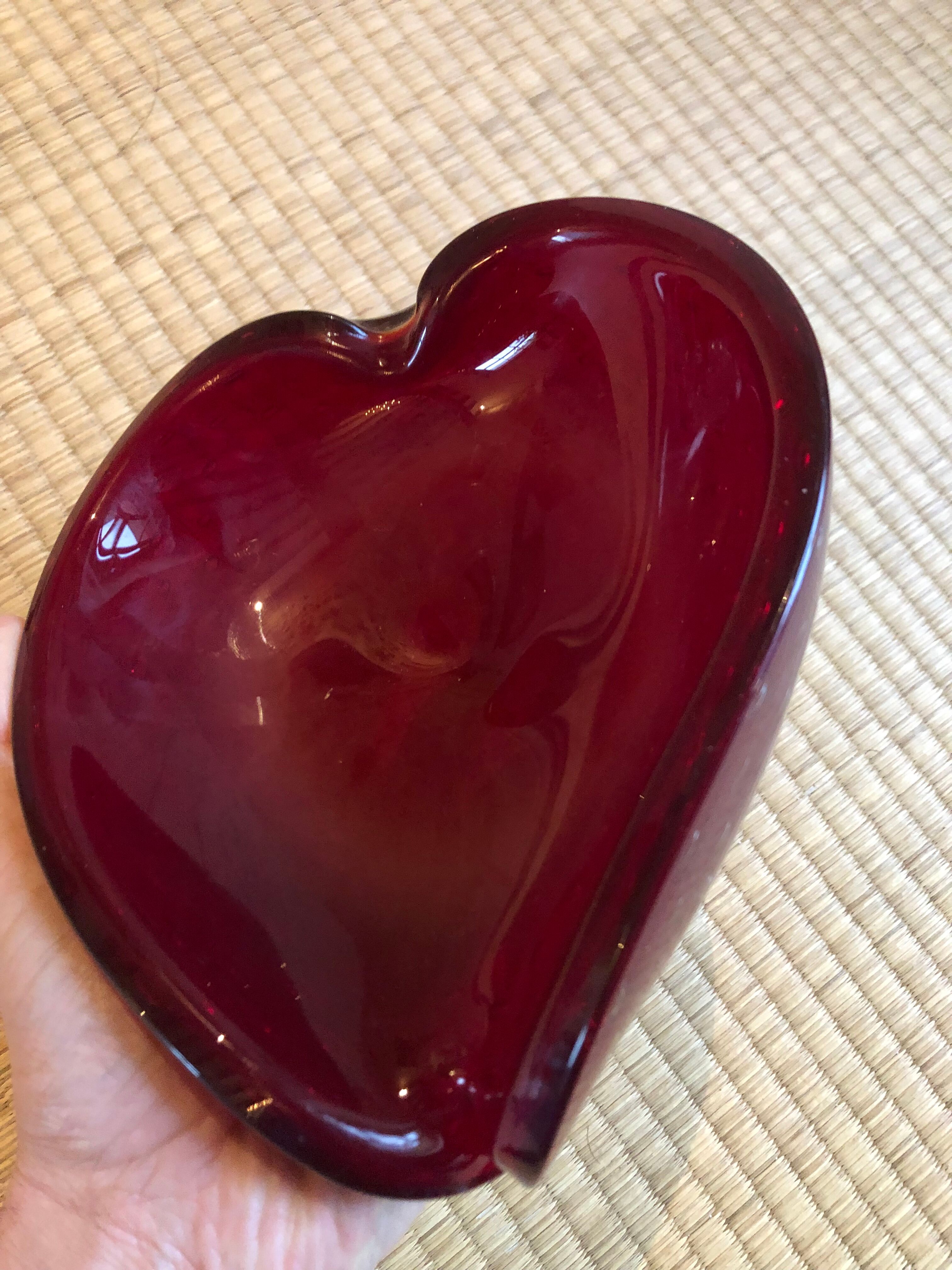 Murano glass cup/ashtray, House Seguso Vetri d'arte years 70-79