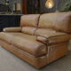 Contemporary brown vintage leather sofa
