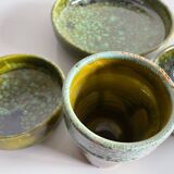3 bols et une tasse faits à la main, Maroc