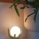 Ceramic and opaline lamp forming two hands, 1970s