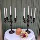 Pair of 5-light metal candlesticks