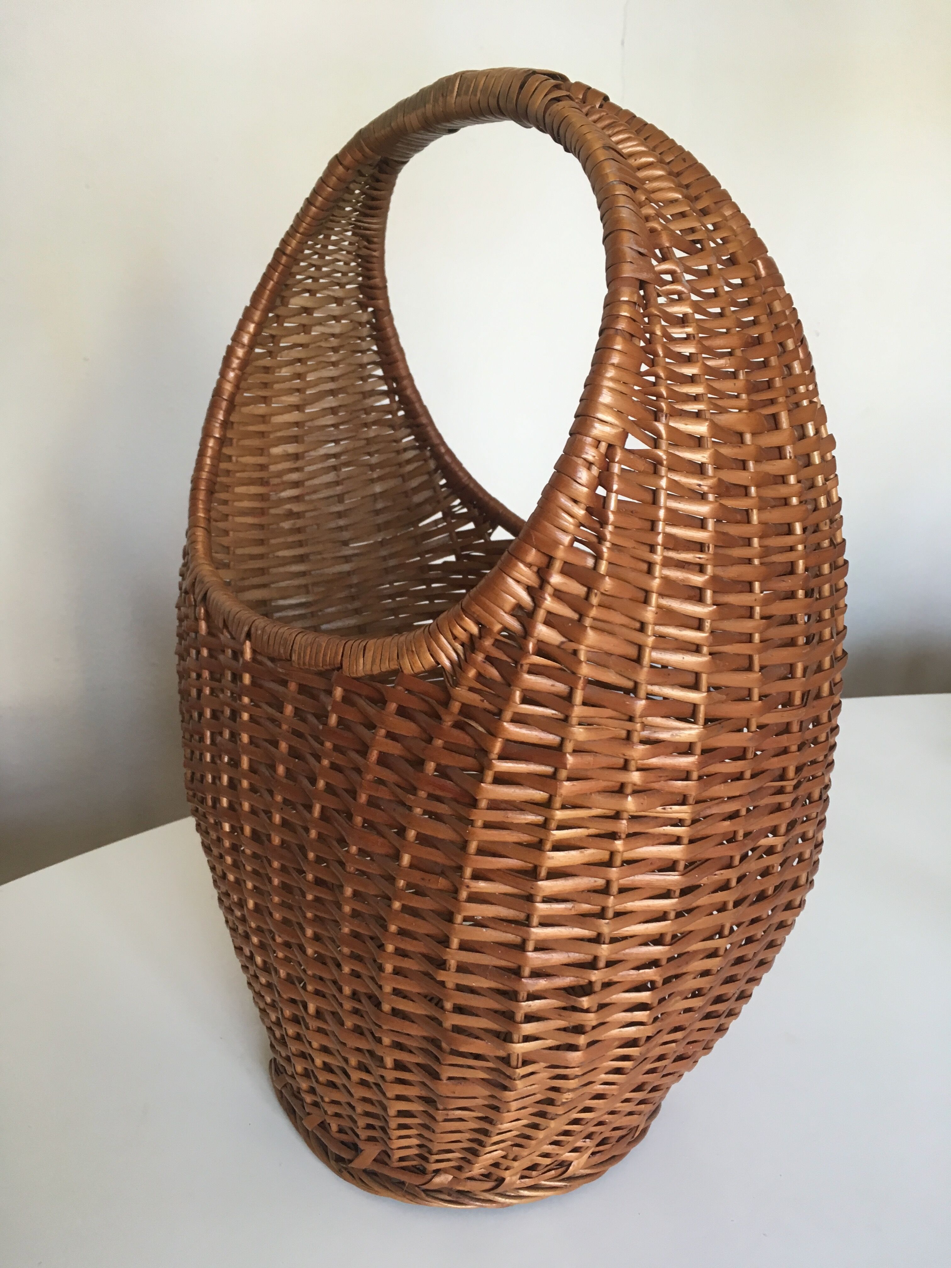 Wicker basket 1960s 45cm