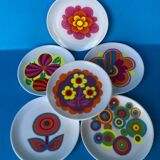 6 VINTAGE 70 COASTERS